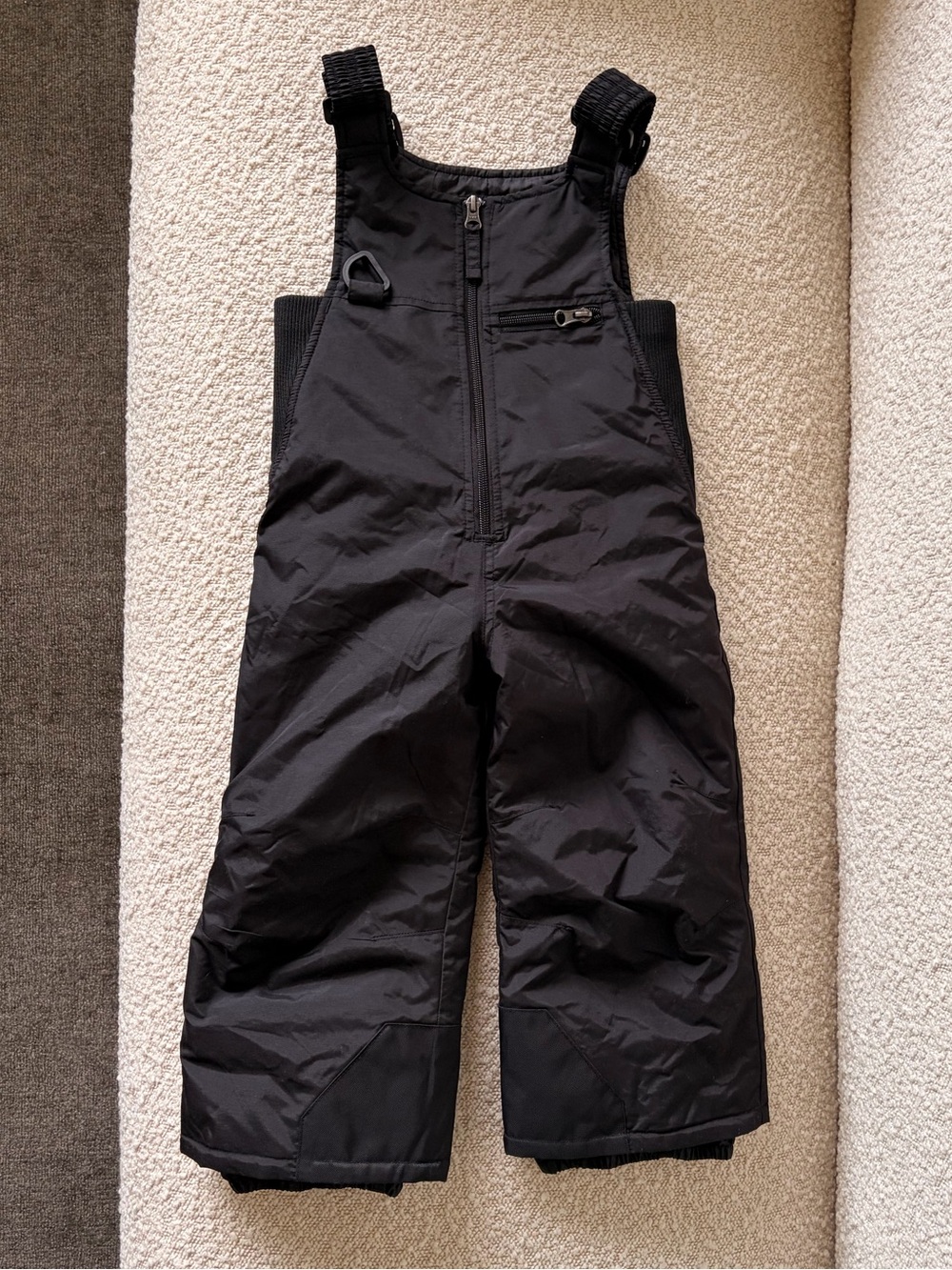 Kids Black Snow Bib Overalls